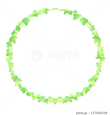 緑の葉っぱのフレーム/蔓 緑の葉っぱのフレーム/蔓 137888109