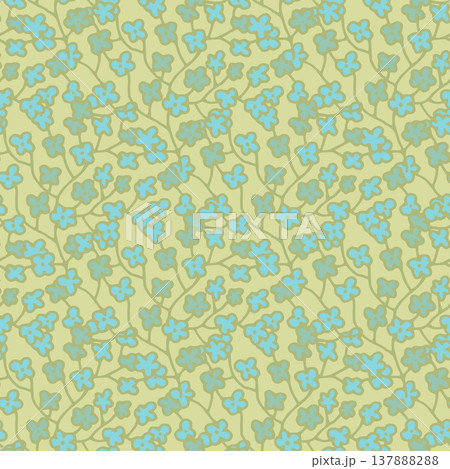 Dainty Blue Wildflower Vine Meadow Print Dainty Blue Wildflower Vine Meadow Print 137888288