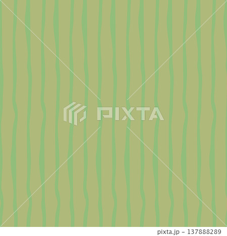 Minimalist Green Vertical Wavy Stripe Pattern 137888289
