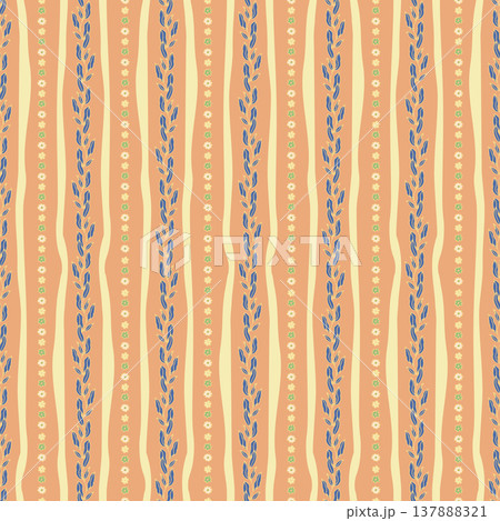 Abstract Ditsy Stripe Peach Textile Pattern Abstract Ditsy Stripe Peach Textile Pattern 137888321