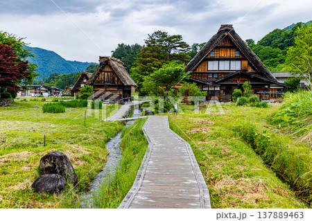 岐阜県　白川郷の風景 137889463
