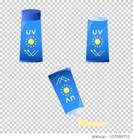 チューブタイプの日焼け止め チューブタイプの日焼け止め 137889752