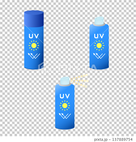 スプレータイプの日焼け止め 137889754
