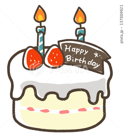 誕生日ケーキ　イチゴケーキ 137889921