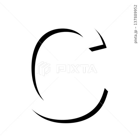 黒い立体文字の「C」影付きデザイン、影文字の黒い「C」タイポグラフィ素材、立体文字で表現した黒色のC 黒い立体文字の「C」影付きデザイン、影文字の黒い「C」タイポグラフィ素材、立体文字で表現した黒色のC 137889952