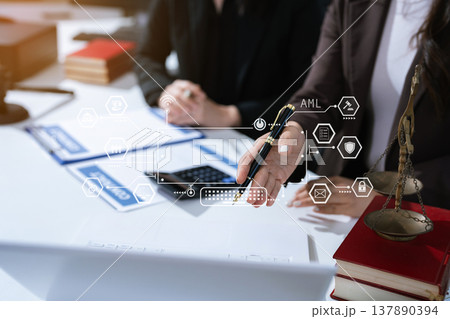 legal and corporate consultation concept focusing on law, advice, and business agreements. legal and corporate consultation concept focusing on law, advice, and business agreements. 137890394