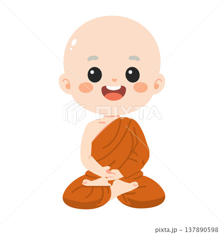 Monk Meditating Peaceful Spiritual Practice Monk Meditating Peaceful Spiritual Practice 137890598