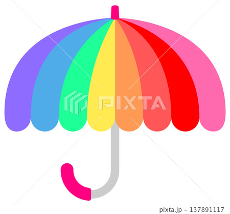 Cute Spring Rainbow Umbrella for Rainy Day Nature Celebration Cute Spring Rainbow Umbrella for Rainy Day Nature Celebration 137891117