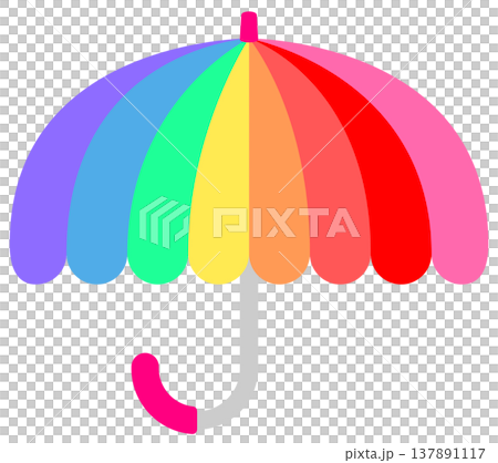 Cute Spring Rainbow Umbrella for Rainy Day Nature Celebration Cute Spring Rainbow Umbrella for Rainy Day Nature Celebration 137891117