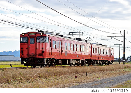 信越本線　見附－帯織　JR東日本　キハ47-514＋キハ47-515（新津）　飯山線国鉄色旅情 137891319