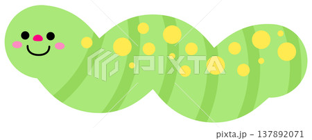 Cute Spring Caterpillar Character for Kids Garden Theme 137892071