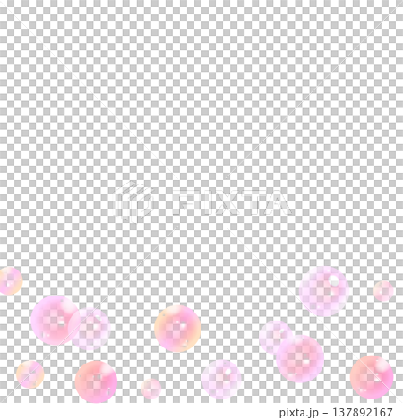 カラフルなシャボン玉のフレーム 137892167