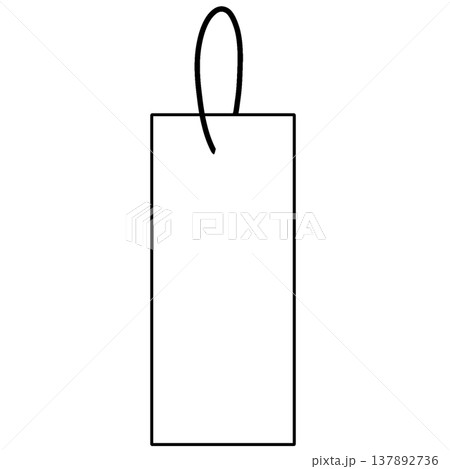 願い事が書ける短冊のイラスト素材(白) 137892736