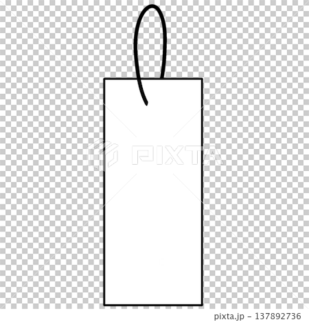 願い事が書ける短冊のイラスト素材(白) 137892736