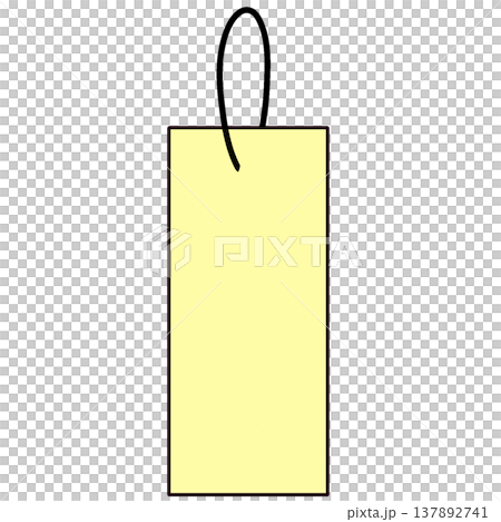 Illustration material of a strip of paper for writing wishes (yellow) Illustration material of a strip of paper for writing wishes (yellow) 137892741