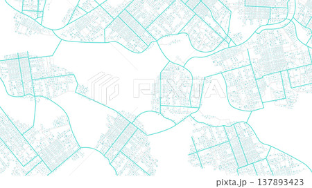 Abstract navigation plan of urban area. Generic city map with signs of streets, roads, house. Simple scheme of city with poi. Colored flat, editable vector illustration 137893423