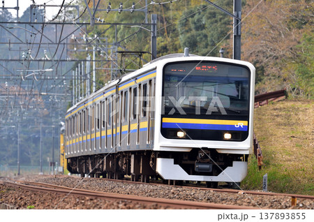 総武本線　四街道－物井　JR東日本　209系　C411編成（幕張） 137893855