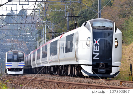 総武本線 四街道-物井 JR東日本 E259系 Ne017編成(鎌倉) 成田エクスプレス NEX 総武本線 四街道-物井 JR東日本 E259系 Ne017編成(鎌倉) 成田エクスプレス NEX 137893867