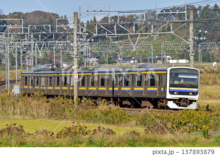 総武本線 佐倉-物井 JR東日本 209系 C406編成(幕張) 総武本線 佐倉-物井 JR東日本 209系 C406編成(幕張) 137893879
