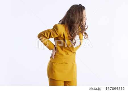 Manager Experiencing Work-Related Back Strain 137894312
