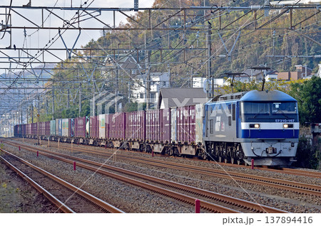 東海道本線　大磯－二宮　JR貨物　EF210-167（岡山） 137894416