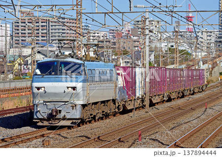 東海道本線 相模貨物 JR貨物 EF66-105(吹田) 東海道本線 相模貨物 JR貨物 EF66-105(吹田) 137894444