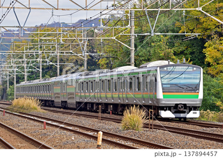 東海道本線　二宮－国府津　JR東日本　E231系1000番台　U620編成（小山） 137894457