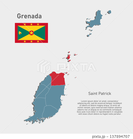Vector map of Grenada - Saint Patrick Parish 137894707