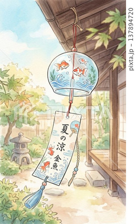 風鈴のイラスト 風鈴のイラスト 137894720