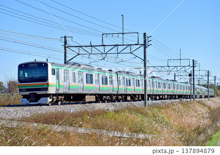 高崎線 岡部-本庄 JR東日本 E231系1000番台 K-10編成(国府津) 高崎線 岡部-本庄 JR東日本 E231系1000番台 K-10編成(国府津) 137894879