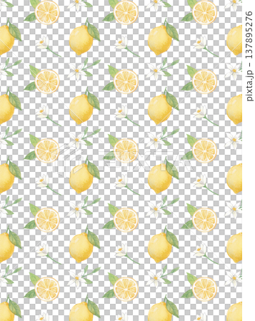 Watercolor lemon vintage wallpaper Watercolor lemon vintage wallpaper 137895276