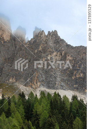 Dolomites Mountains, Gardena Pass, Italy Dolomites Mountains, Gardena Pass, Italy 137895529