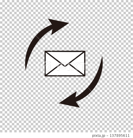 Simple email sending/receiving icon set (arrow, reply, forward) Simple email sending/receiving icon set (arrow, reply, forward) 137895611