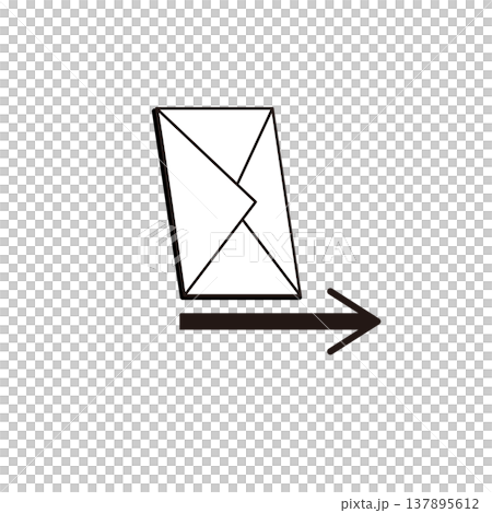 Simple email sending/receiving icon set (arrow, reply, forward) 137895612
