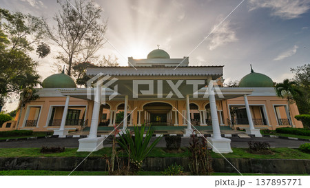 Perpustakaan Islam Brunei Darussalam PIBD exterior with green domes in Bandar Seri Begawan, Brunei Perpustakaan Islam Brunei Darussalam PIBD exterior with green domes in Bandar Seri Begawan, Brunei 137895771