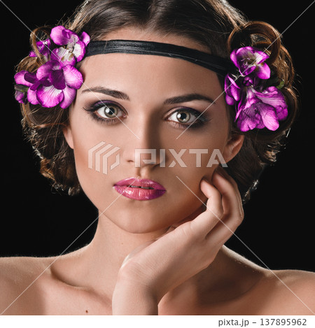 Greek style hairdo Greek style hairdo 137895962