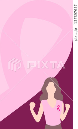 Breast cancer awareness month background Breast cancer awareness month background 137897637