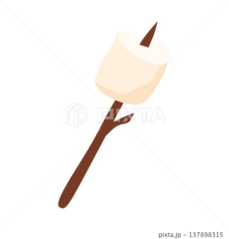 marshmallow on a stick snack camping 137898315