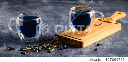 Organic blue tea Anchan. Organic blue tea Anchan. 137899762