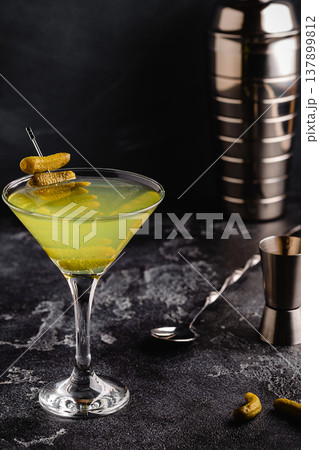 Dill Pickle Martini Vodka. Dill Pickle Martini Vodka. 137899812