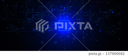 AI Chipset Artificial Intelligence Logo Background. Glow CPU Microchip Dark Tech Futuristic Circuit Pattern BG Design. Chip Board Backdrop Digital Cloud Future Data Technology. Vector illustration AI Chipset Artificial Intelligence Logo Background. Glow CPU Microchip Dark Tech Futuristic Circuit Pattern BG Design. Chip Board Backdrop Digital Cloud Future Data Technology. Vector illustration 137900082