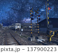 銀河鉄道のような夜に走る電車 137900223