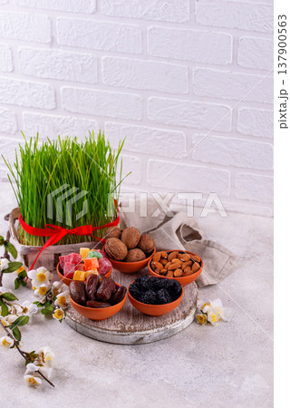 Traditional Azerbaijan spring holiday Novruz concept 137900563
