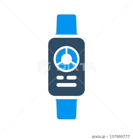 Activity Chart Tracker Smartwatch Symbol 137900777