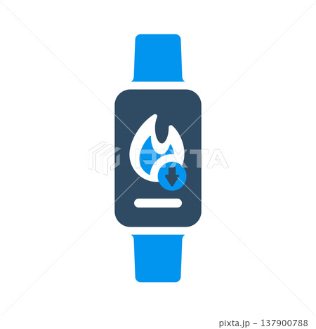 Calories Burn Tracker Smartwatch Symbol 137900788