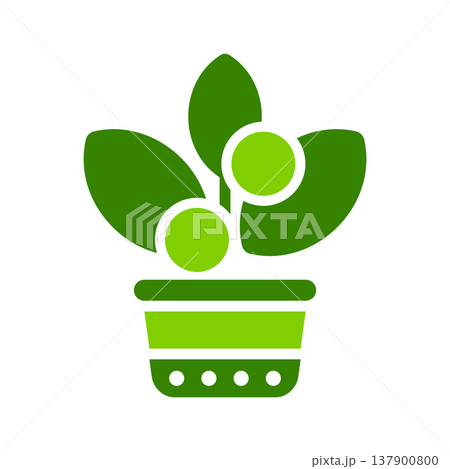 Hydroponic Harvest Crop Pot Symbol 137900800