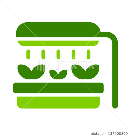 Hydroponic Grow Light System Symbol Hydroponic Grow Light System Symbol 137900809