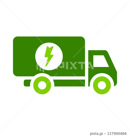 Electric Delivery Vehicle Truck Symbol Electric Delivery Vehicle Truck Symbol 137900866