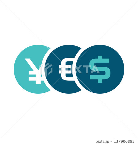 Global Finance Currency Coin Emblem Global Finance Currency Coin Emblem 137900883