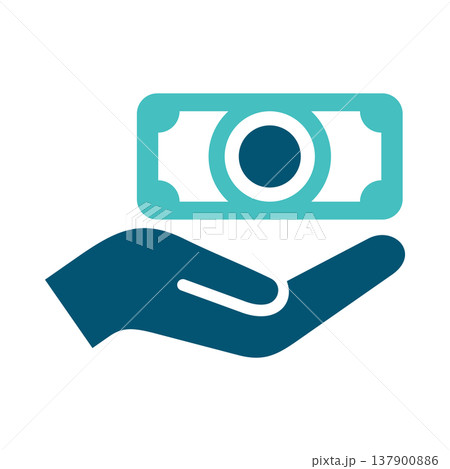 Cash Payment Hand Money Symbol Cash Payment Hand Money Symbol 137900886